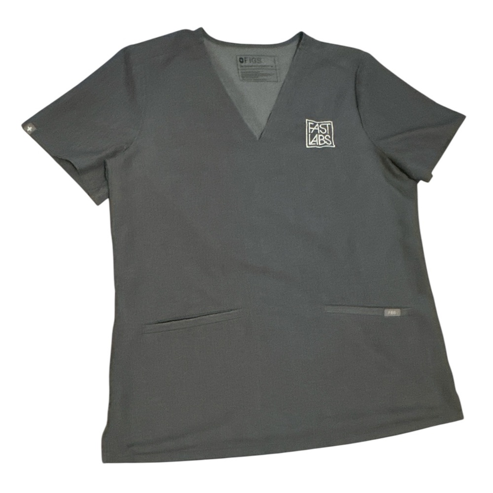 FIGS Fast Labs Gray Scrub Top